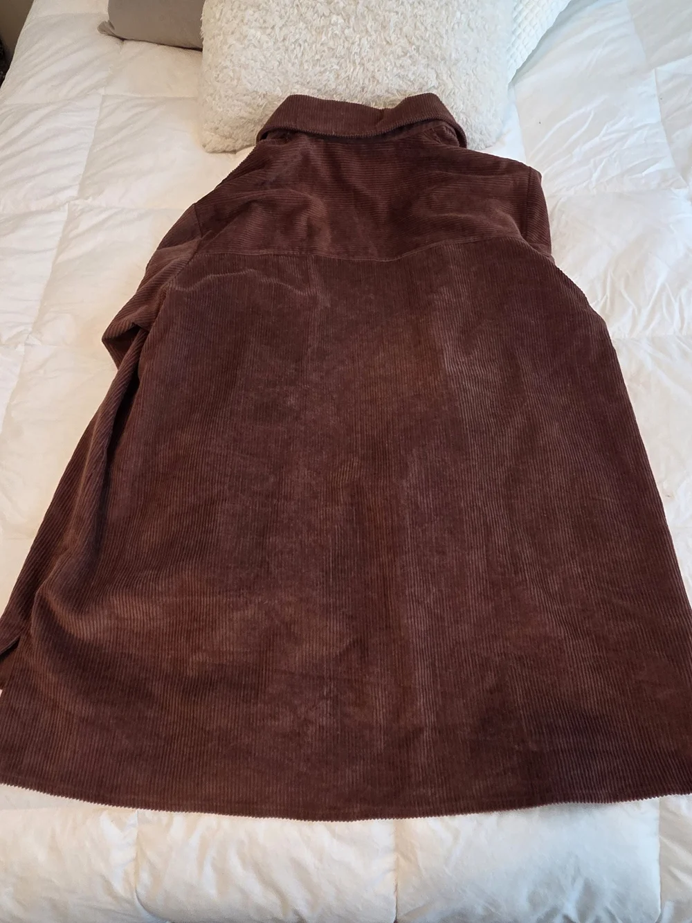 Corduroy Shacket in Warm Chestnut - Picture 10 of 10